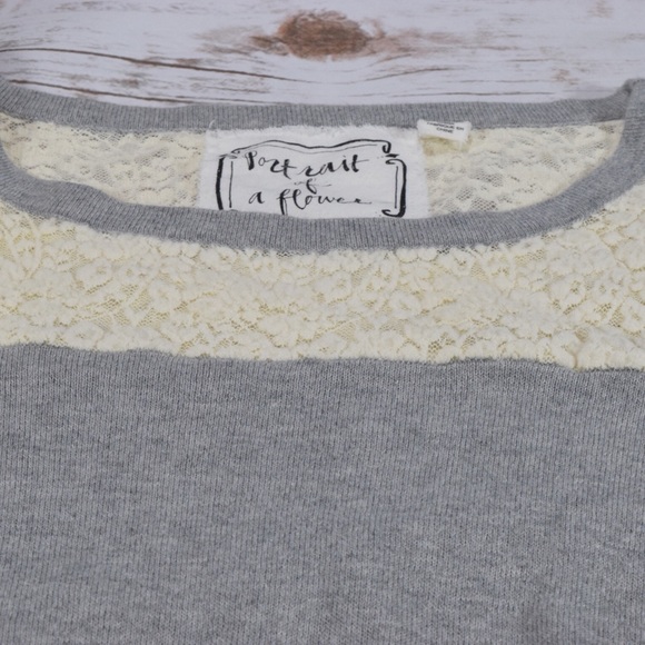 Gray Lace Sweater - Picture 2 of 5